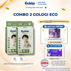 COMBO 2 Bỉm quần Goldgi Eco New mỏng nhẹ siêu khô thoáng tiết kiệm cho mẹ bảo vệ bé mỗi ngày