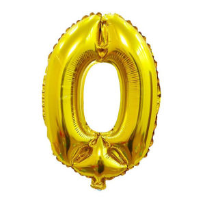 16inch Number foil balloon 0-9 Gold for birthday party 520 wedding party 18th 1th 20/36 50 48 60th decoration