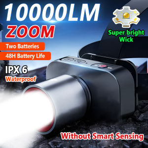 2000m High-beam Headlight Flashlight Headlamp Rechargeabl Waterproof Emergency Cycling Camping