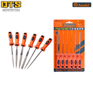 5x180mm Bộ giũa kim cương 6 chi tiết Asaki AK-3903