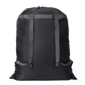 Laundry Bag Backpack Heavy Duty Clothes Storage Bag With Adjustable Shoulder Straps For Travel Camp