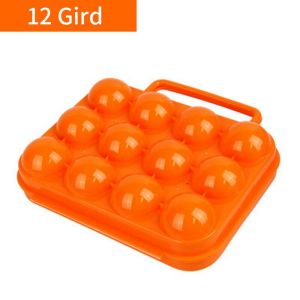 WUXU 6/12 Grid Plastic Folding Organizer Portable Egg Tray Egg Storage Box Outdoor Camping Picnic Eggs Box Case