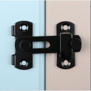 1/3/5pcs Door Hasp Latch Lock Stainless Steel Safety Packlock Clasp Brushed Finish Latch Lock Sliding Door Window Cabinet Fitting Room Door