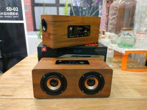 ลำโพง บลูทูธ KTS-1612 ลำโพงไม้มาไหม่ 2ดอก เล็กกระทัดรัด เสียงดี รองรับ USB/TF