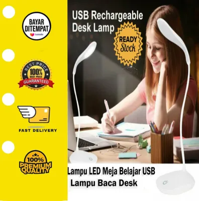 🔥Termurah 🔥 Lampu LED Meja Belajar USB Lampu Baca Desk / Lampu Meja Seri / Lampu Baca / Sentuh / Portable