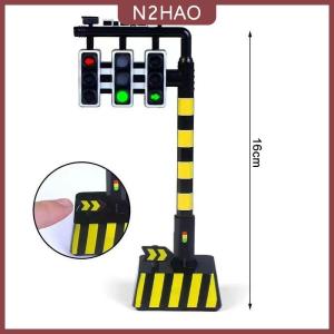 N2HAO Đồ chơi mô hình đèn tín hiệu giao thông mini cho trẻ em với đèn LED mô phỏng biển báo giao thông trên đường bộ đồ chơi học tập STEM làm quà tặng