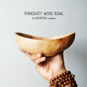 Moonbowl Teak Wood | Handcrafted Minimalist Bowl | Mangkuk Bulan Kitchenware