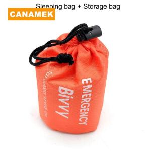 【CANAMEK】 Emergency Sleeping Bag Ultra Waterproof Mylar Thermal Blankets Lightweight Survival Sleeping Bag Keep Warm For Camping Hiking