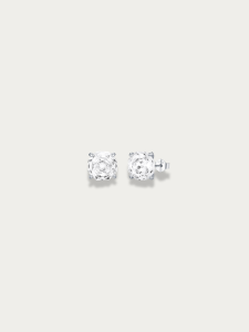 MINIMALIST LAB 925 Sterling Silver Aurelle Rose Cut Solitaire Stud Earrings  Subang Batu Kilau