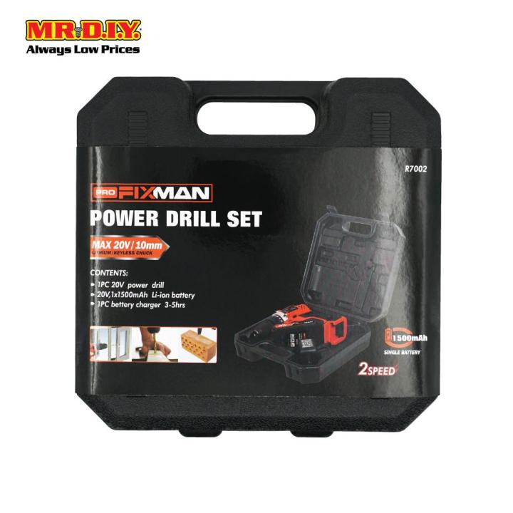 PRO FIXMAN Power Drill Set Lazada