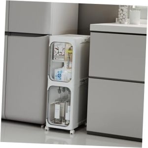 Rak Sepatu Susun 6 Tingkat Lemari Tas Baju Boneka Kabinet Plastik Multifungsi Toilet Kamar Mandi Dapur Ruang Tamu Lemari Serbaguna Rak Buku Dengan Roda Padma Thalia Calvin