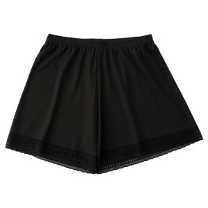 TIMIA ไอซ์ซิลค์ ชุดกันน้ำเอวสูง ลูกไม้ หลวม กระโปรงกางเกงขาสั้นไร้รอยต่อ ง่าย ป้องกันแสงสะท้อน ลีกกิ้งขาสั้นฤดูร้อน ผู้หญิง