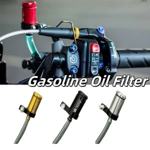 Motorcycle Modified Universal CNC Aluminum Gasoline Oil Filter Fit For Go-Kart Dirt Pit Bike Motorcycle Petrol Gas Fuel Filters