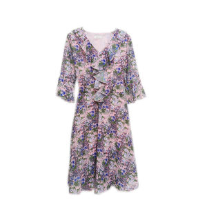 [XẢ KHO GIẢM GIÁ] Váy đầm voan hoa tay lỡ dáng xòe vintage dự tiệc dạo phố