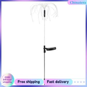 [Chinatera Flagship Store]2Pcs LED Sparklers Firework Lamp 8 Lighting Modes Outdoor Solar Fairy Lights for Yard Patio Pathway Lawn Flowerbed Decor