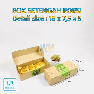 (Isi 25pcs) Dus Box Roti Bakar Bandung 1 Porsi / Kardus Roti Bakar / Kardus Kraft Food Grade 20×15×5 / 18×15×5 / Kemasan Roti Bakar / Kotak Roti Bakar Bandung