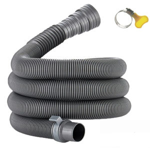 Washing Machine Drain Hose Thickened Extension Washing Machine Bottom Pipe with Clamp Universal Discharge Pipe