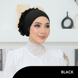 ALAYNA Turkish Lace Bun Inner Scarf | Hijab Tie-Back Cepol Volumizer Lace Underscarf