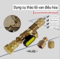 Van thay ti tháo lõi máy lạnh an toàn van chống bỏng sạc gas R22 - R34 - R410 - R32. 