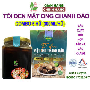 Combo 5 hũ tỏi đen mật ong chanh đào Bảo Khang siro ho bổ phế giảm ho tiêu đờm tăng sức đề kháng ngăn cảm cúmbảo vệ gan