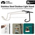 Mobi Garden Stainless Steel Outdoor Light Stand Portable Ultralight Lantern Lamp Hook Holder Pole Bracket Multifunctional Hanging Storage Rack Camping Hiking Picnic Travel Heavy Duty Original Mobigarden. 