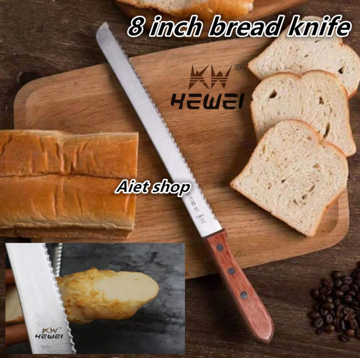 Bread knife 8 inch serrated serrated bread knife, nonstick stainless