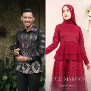 Couple Nagina 1 Dress 10 Looks Gamis Brukat Mewah Elegan Kemeja Batik Baju Pasangan Tunangan Wisuda Kondangan Seragam Bridesmaid Sarimbit Keluarga Free Selendang Payet