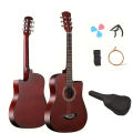 KAWES 38 Inch Acoustic Guitar Beginners Practice Students Guitar  for Beginner with Accessories. 