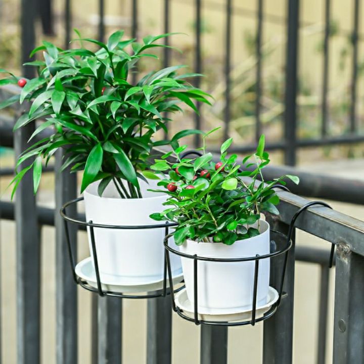 HJ ตะกร้าแขวนกระถางต้นไม้เหล็ก สีเงิน สำหรับกระบองเพชร