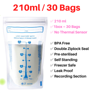 KOREA Unimom BPA-free Breast milk storage bag with Thermal Sensor | Big Size | Food Grade & FDA approved