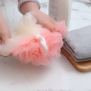 Soft Bath Loofah Shower Ball Rich Foam Exfoliating Mesh Sponge Quick-Dry Hanging Design