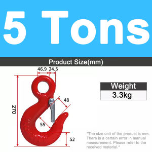 Lifting Eye Hooks Heavy Duty 8 5 3 2 1 Tons Alloy Steel Cargo Hook Large Opening Container Hook