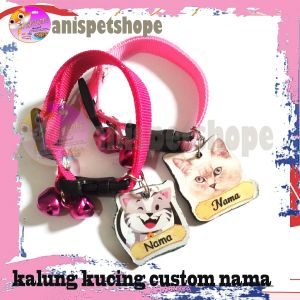 Kalung Kucing Custom Nama Dan Gambar Bisa Rekues Sesuai Keinginan Bisa Untuk Hewan Kecil Atau Besar Kastem