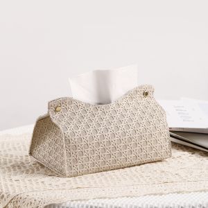 Kotak Tisu Tempat/Issue Kulit/Tissu Organizaer/Pu Kulit/Polos