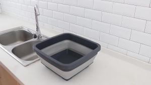 【eoxjk】พับตั้งแคมป์อ่างล้างหน้าแบบพกพาพับเท้าอ่างล้างหน้าซิลิโคนอ่างล้างหน้าพับหดครัวเรือนล้างหน้าและแช่เท้าแบบพกพาพลาสติกเดินทางกลางแจ้งรถซักรีดและผักอ่างล้างหน้า