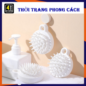 Lược gội đầu bằng silicon mềm mát xa da đầu giảm rụng kích thích mọc tóc / Bàn chải gội đầu