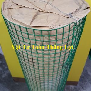 (Khổ cao 1m x dài từ 2m đến 10m) Lưới sắt bọc nhựa mắt lưới màu xanh làm chuồng nuôi gà vịt thú nuôi