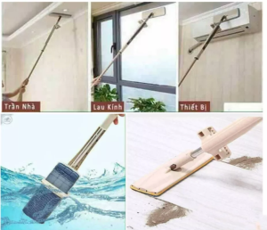 (MIỄN SHIP TOÀN QUỐC) Cây lau nhà tự vắt thông minh (tặng 2 bông lau) mẫu mới 2022