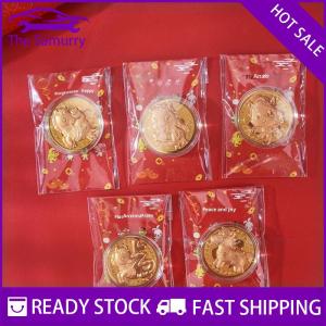 Samurry ✨Hot Sale✨ 1 3Pcs Year Of The Horse Commemorative Medal 2026 Zodiac Horse Imitation Gold Foil Card Souvenir Coin Metal Crafts Event Souvenir Gift