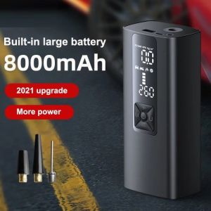 Mini Portable Air Pump Electric Pompa Angin Ban Sepeda Motor Mobil Car Wireless 8000 MAH