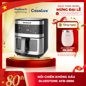 ( HÀNG CHÍNH HÃNG - 1 ĐỔI 1 TRONG 30 NGÀY ) Nồi Chiên Không Dầu Điện Tử BlueStone AFB-5886- 9 Lít -1800W - Màn hình cảm ứng - CasaLux Store