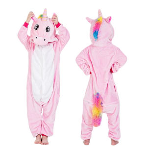 Kigurumi Childrens Pajamas For Boys Girls Unicorn Pajamas Flannel Kids Panda Pijamas Suit Animal Sleepwear Winter Cat Onesies