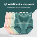 Ladies' highwaisted cotton abdominal girdle with belly control and buttock lift. 