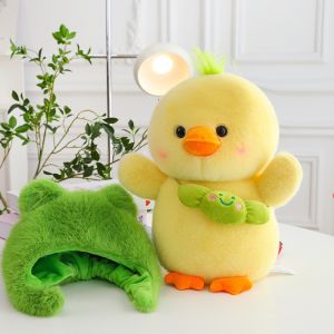 Gấu Bông Vịt Đội Mũ Xanh Cute Thú Nhồi Bông Vịt Béo Ú Kích Khước 50cm