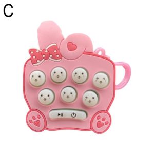 Sanrio  Kuromi Melody Mini Whack-a-mole Game Console Children Gamepad Pop It Fall Resistant Keychain Creative Decompression Puzzle Game Machine