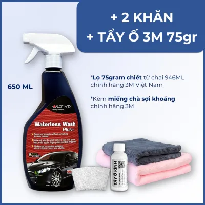 Chai xịt nano dẻo Ultima 650ml.Vệ sinh + Phủ bóng Giảm bám nước cho ô tô