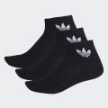 adidas Lifestyle Mid Crew Socks 3 Pairs Unisex Black FM0643. 
