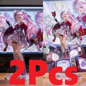 2Pcs/Pack Sparkle Acrylic Display Stand 10CM Q Style Sparkle Model Tabletop Decoration Game Peripheral Anime Gift Collection Bedroom Shelf Present Birthday