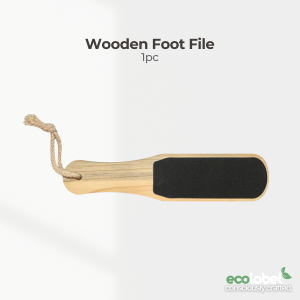 Eco-friendly Double-sided Wooden Foot File Waterproof Non-abrasive Made with Ergonomic Wood Handle