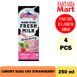 CIMORY SUSU UHT 250 ML STRAWBERRY PACK ISI 4 PCS FANTASIA DENGAN PAKING AMAN